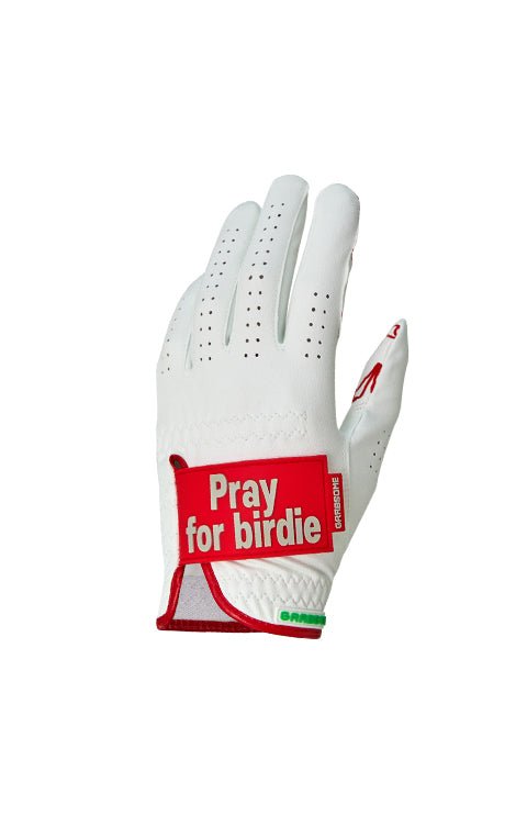 Pray for Birdie Red Golf Glove - MMM