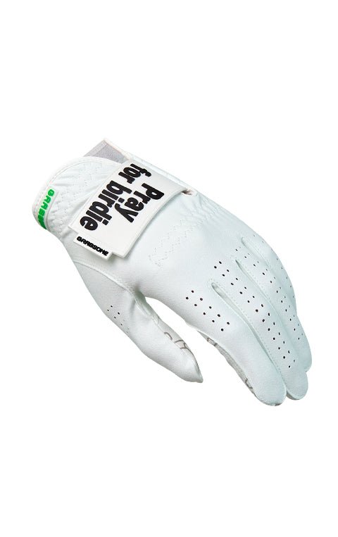 Pray for Birdie White Golf Glove - MMM